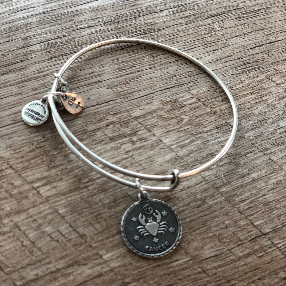 Alex and Ani Cancer Zodiac sign silver bangle